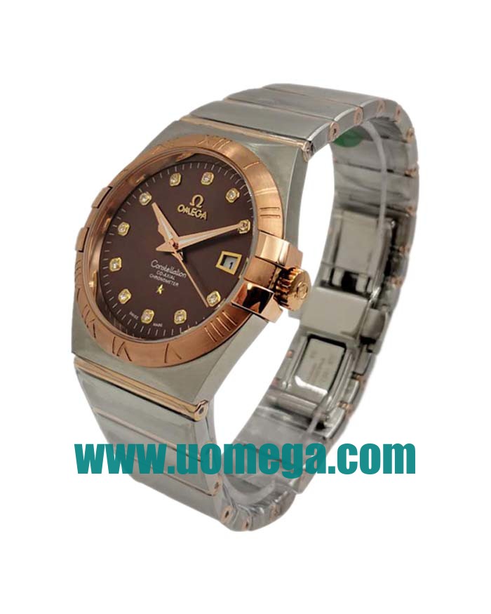 38MM UK Omega Constellation 123.20.35.20.63.001 Brown Dials Replica Watches