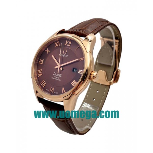 41MM UK Omega De Ville Hour Vision 431.53.41.21.13.001 Brown Dials Replica Watches